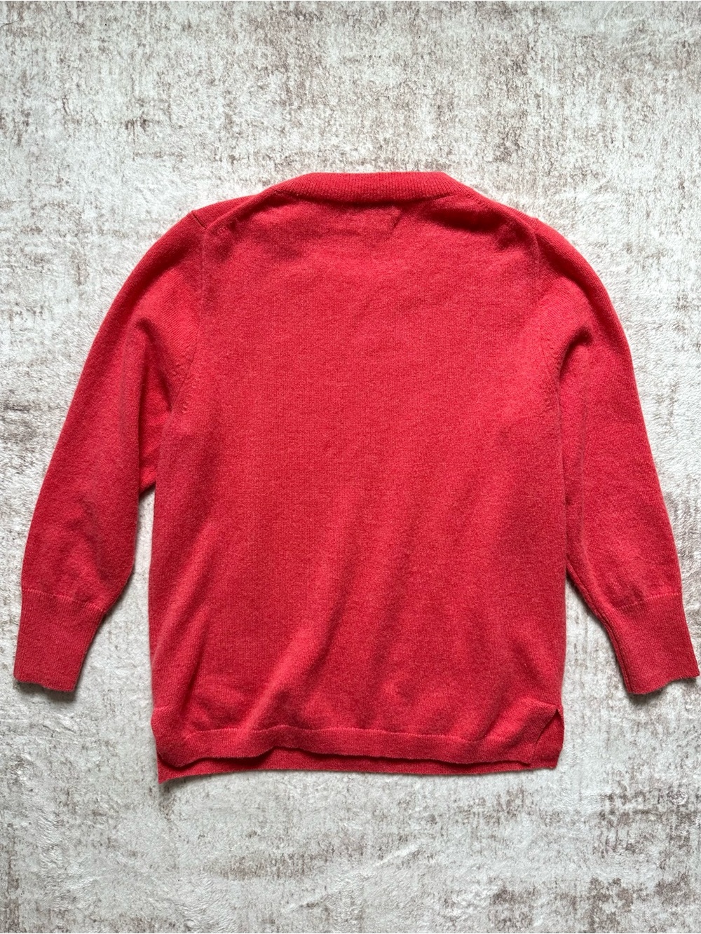 J.Crew Three-quarter Sleeve Everyday Cashmere Crewneck Sweater in Heather Flame - Picture 5 of 5